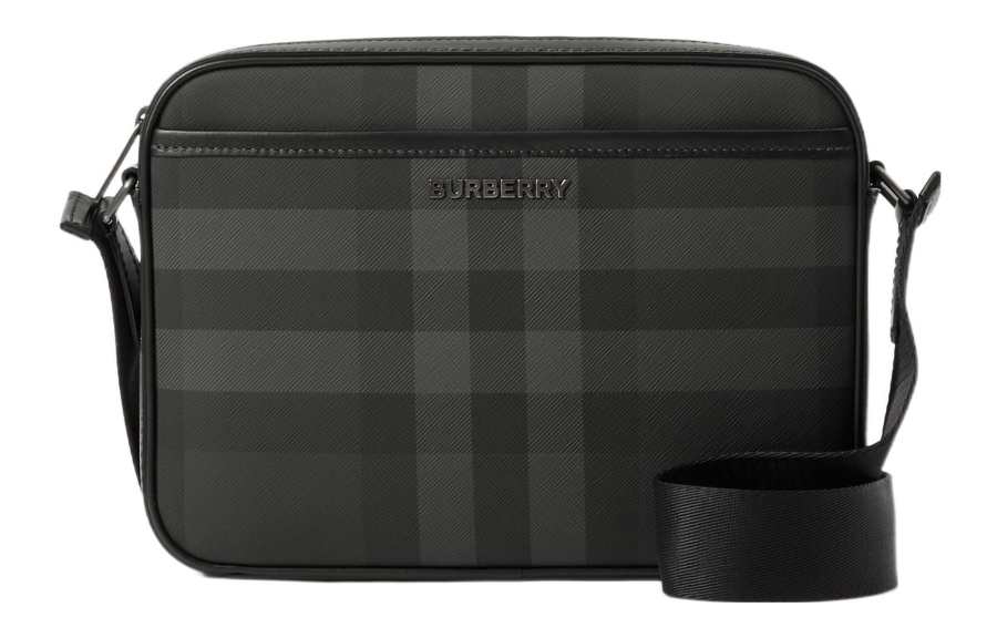 Burberry Calfskin Decoration Crossbody Bags Regular Men's Charcoal Black