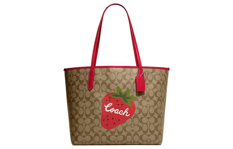COACH City PVC Tote Bag, Shopping Bag, Handbag Women's Multicolor