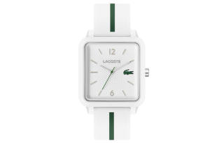 LACOSTE Studio Collection Wrist Watches Quartz Movement Silicone Strap 29mm White Dial Men's Watches