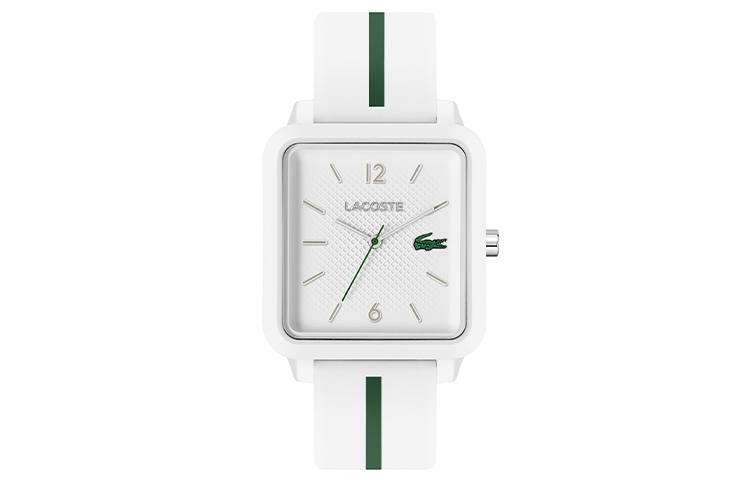 LACOSTE Studio Collection Wrist Watches Quartz Movement Silicone Strap 29mm White Dial Men's Watches