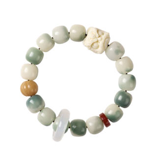BGUUY White Jade Bodhi Beaded Bracelets Unisex