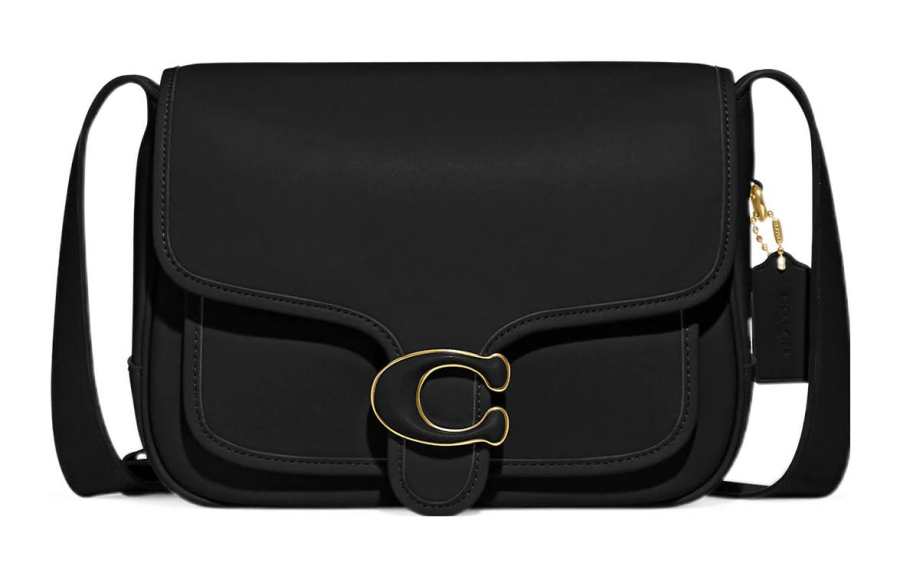 COACH Tabby Cow Leather Shoulder Bag, Crossbody Bag Medium Women's Black