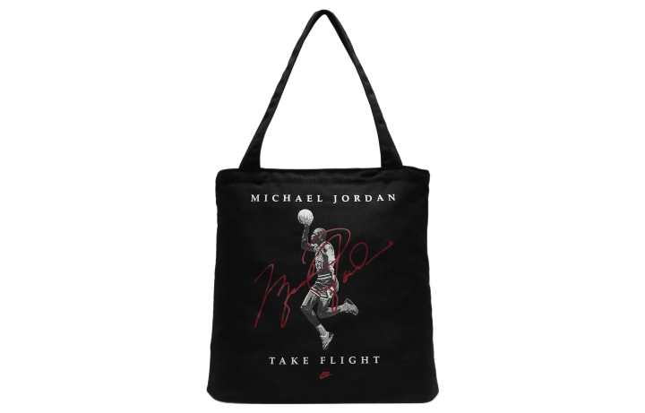 Jordan Jordan Polyester Tote Bag, Shopping Bag, Handbag, Shoulder Bag Unisex Black
