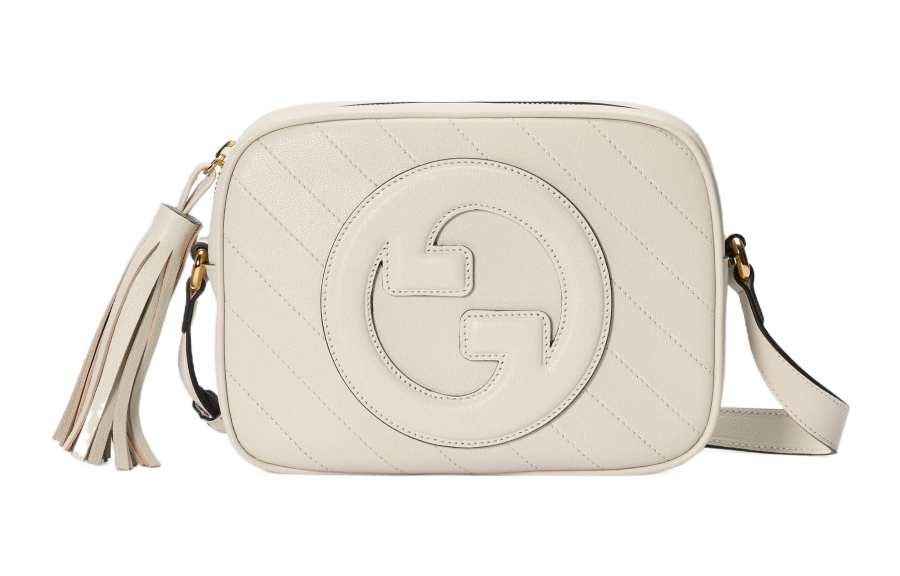 GUCCI Blondie Leather Crossbody Bag, Shoulder Bag Regular Women's White
