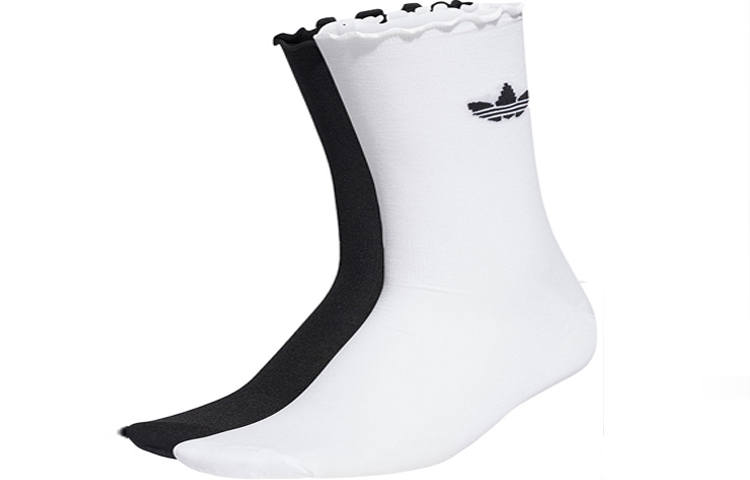 Adidas Originals Semi-Sheer Ruffle Crew Socks 2 Pairs