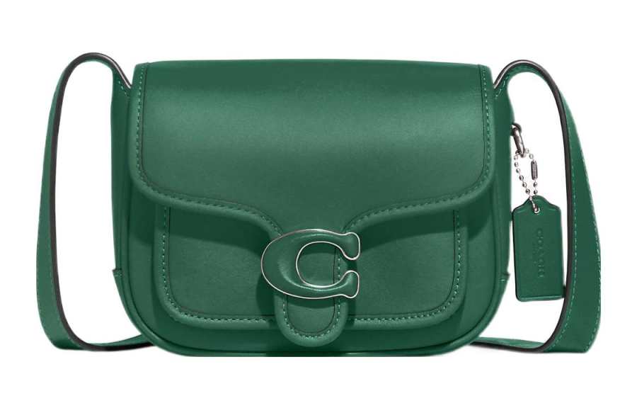 COACH Tabby Glove Tanned Leather Shoulder Bag, Crossbody Bag Small Women's Green