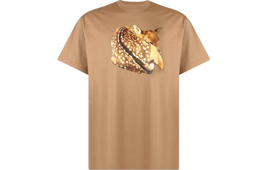 Burberry Deer Print Oversized T Shirt