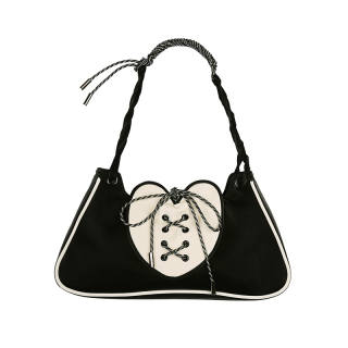 Kenghua Village PU Leather Shoulder Bag, Crossbody Bag, Shoulder Bag Women's Obsidian Black