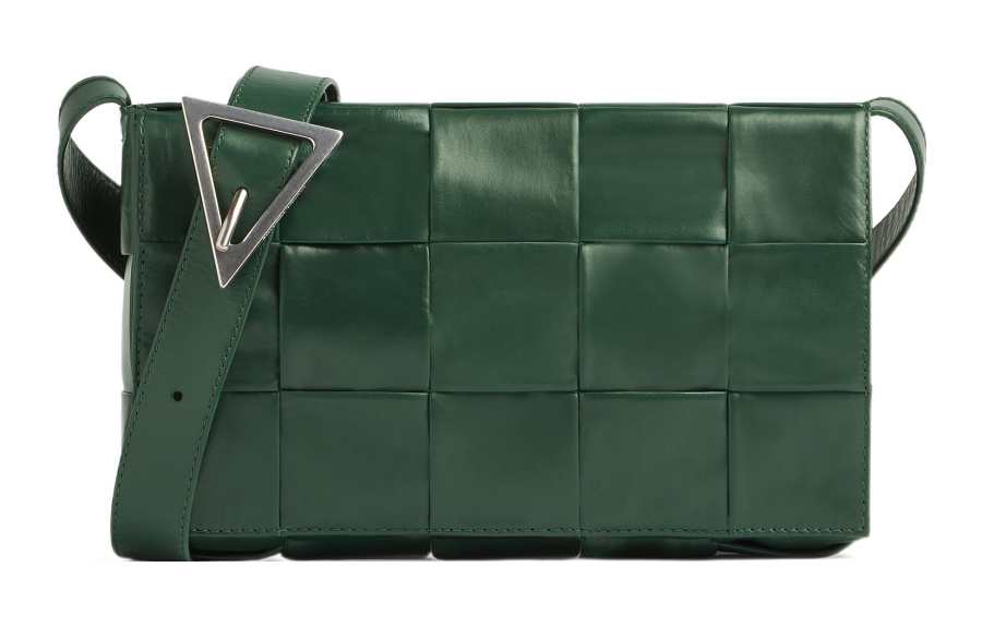 Bottega Veneta CASSETTE Cow Leather Shoulder Bag, Crossbody Bag Medium Men's Rain Tree Green