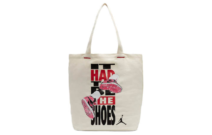 Jordan Jordan Cotton Tote Bag, Shopping Bag, Shoulder Bag, Handbag Regular Unisex White