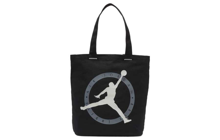 Jordan Jordan Cotton Tote Bag, Shopping Bag, Shoulder Bag, Handbag Unisex Black