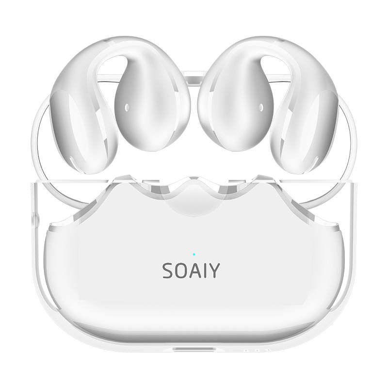 SOAIY Bluetooth Earphone GK6 Clip on Earrings, Designed Not To Fit Inside The Ear, Running Headphone