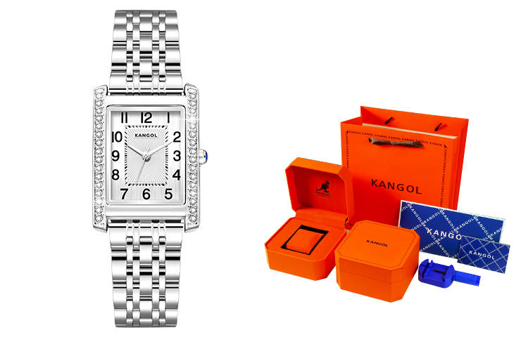KANGOL Quartz Movement Metal Strap Watch Women's Watch White Dial KANGOL K966