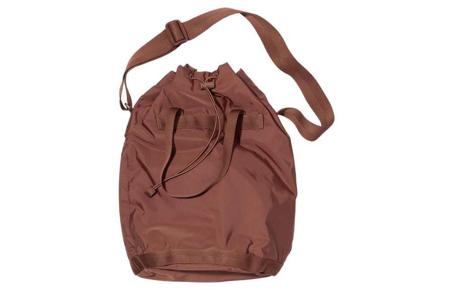UNIQLO U Collection Polyamide Bucket Bag, Handbag, Shoulder Bag, Crossbody Bag Regular Unisex Light Umber