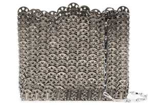 Paco Rabanne Metal Shoulder Bag Women's Silver