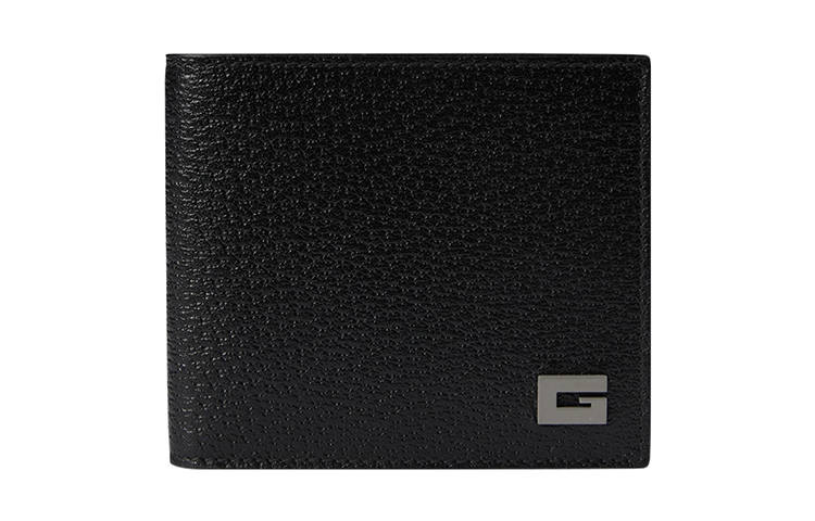 GUCCI Leather Card Holder Men's Black