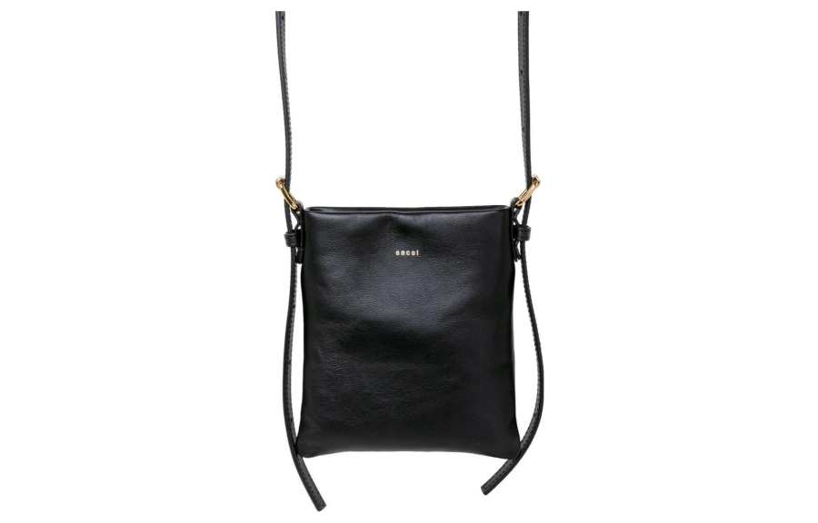 Sacai Calfskin Shoulder Bag, Crossbody Bag Women's Black
