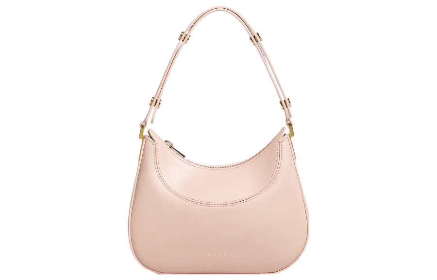 MARNI Milano Cow Leather Handbag, Shoulder Bag Women's Light Pink