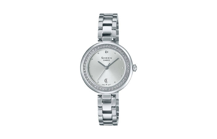CASIO CASIO SHEEN Quartz Movement Stainless Steel Strap Watch Women's Watch Silver Dial