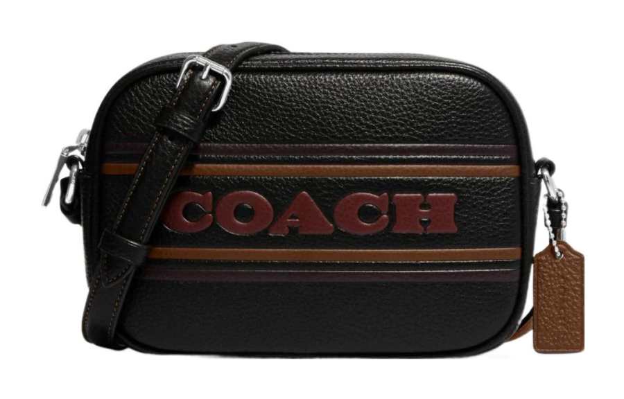 COACH Jamie Grain Leather Shoulder Bag, Crossbody Bag Mini Women's Black