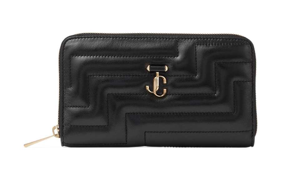 Jimmy Choo Nappa Leather Wallet Women's Black