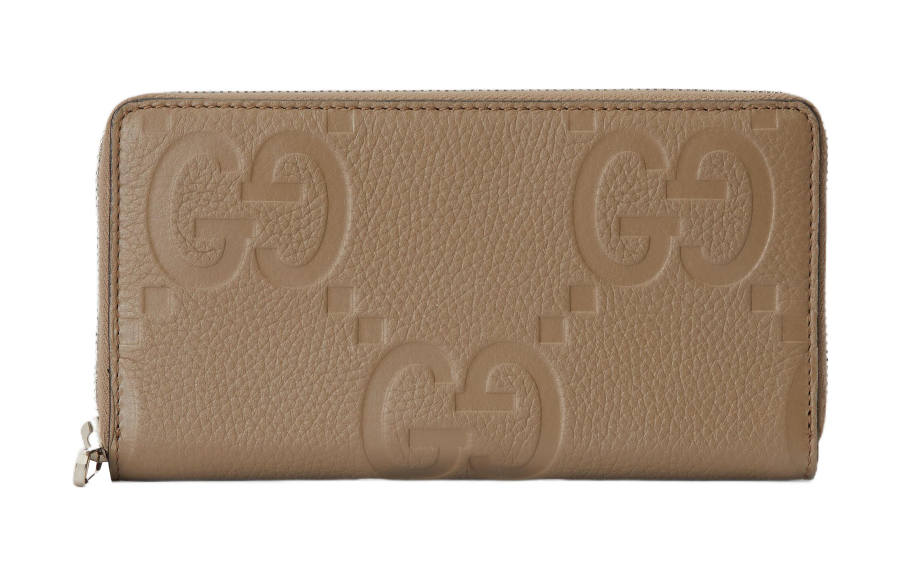 GUCCI Leather Wallet Men's Taupe