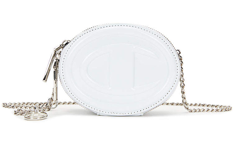 Champion Fabric Round Bag, Shoulder Bag Unisex Champion White/Yellow Oil Color/Dusk Purple/Black