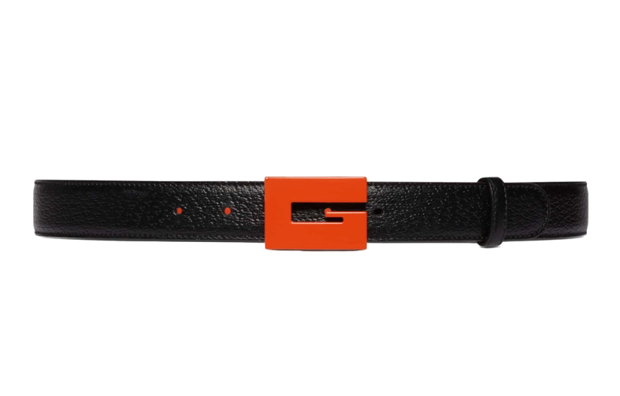 GUCCI GUCCI Leather Belts Men's Black Width 3cm