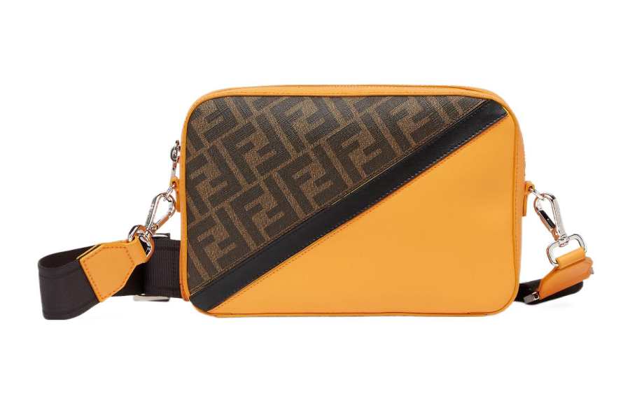 FENDI FENDI Cow Leather Camera Bag, Shoulder Bag, Crossbody Bag Men's Orange Brown