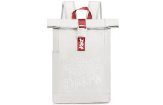 DRACONITE Polyester Backpack Regular Unisex Gray Red Contrast
