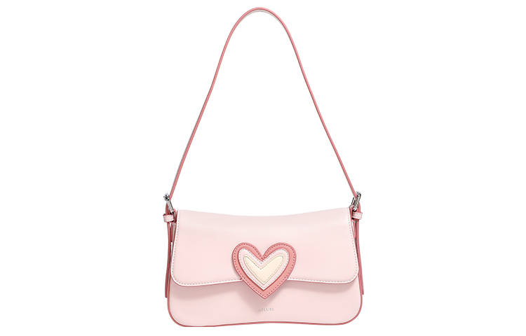 AILUXI Pu Shoulder Bag Medium Women's Cherry Blossom Pink