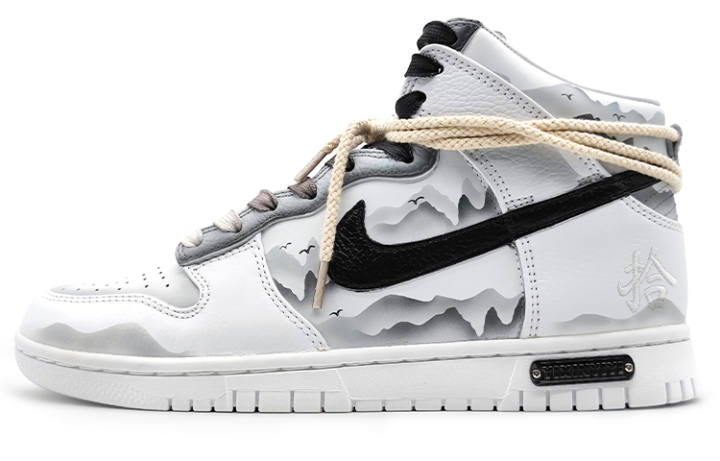 Nike Nike Dunk Pick Up High top Skateboard Shoes Unisex Gray White