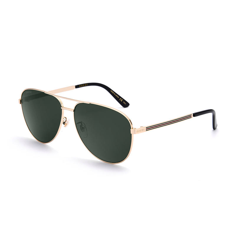 GUCCI GUCCI Gold Frame Green Lens Aviator Sunglasses