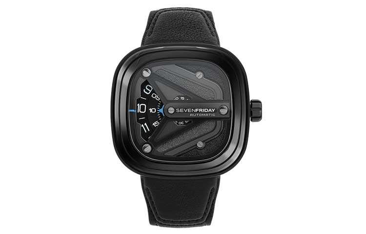 SEVENFRIDAY Automatic Mechanical Movement 30m Waterproof Men's Watches Watch Black Dial Stainless Steel Case