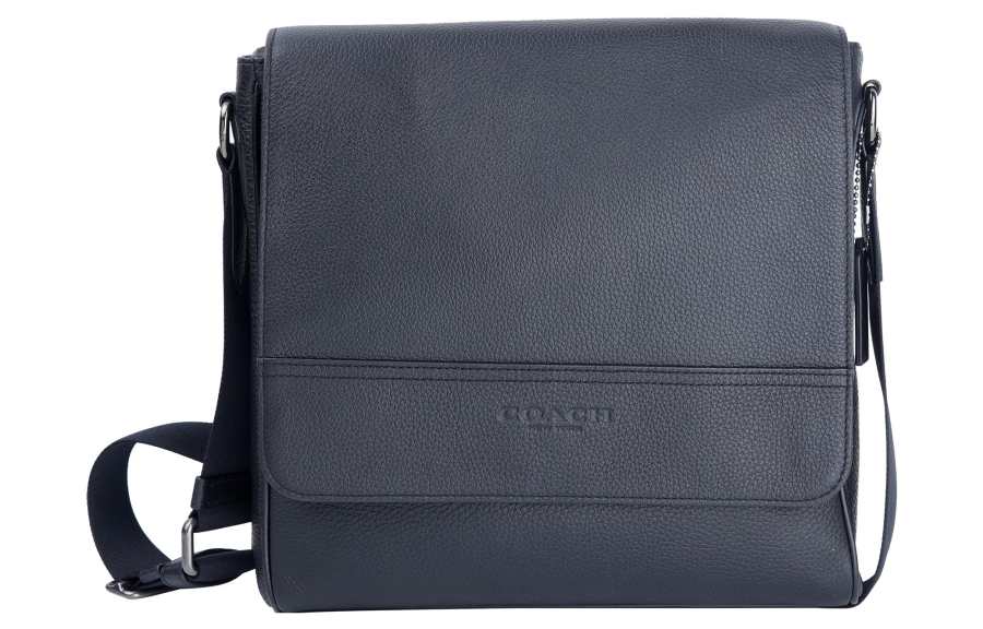 COACH Houston Leather Crossbody Bags Men's Black