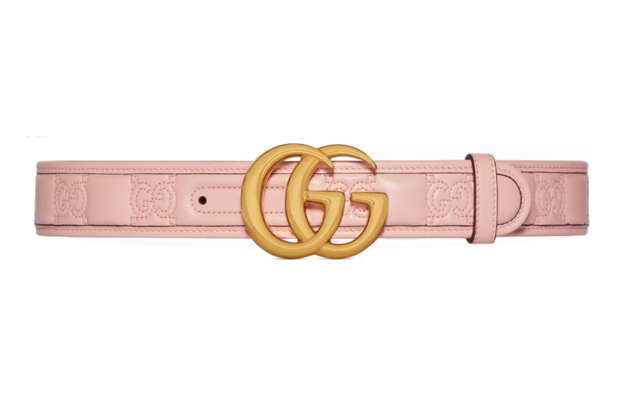 GUCCI GG Marmont Leather Belts Women's Pink
