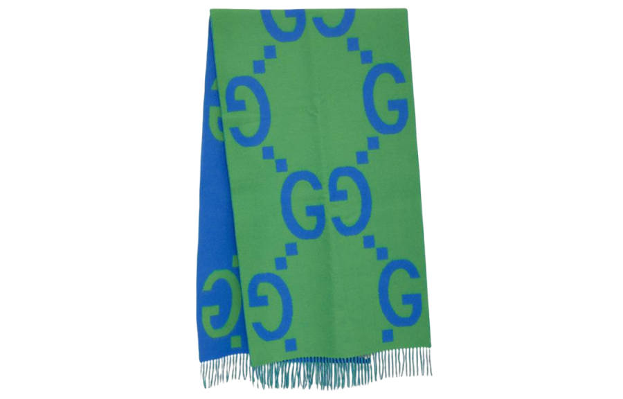 GUCCI Jumbo Gg Jacquard Fringed Scarf