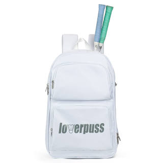 LOVERPUSS Nylon Tennis Bag Backpack Large Unisex White/Cool Black