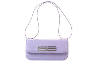 Balenciaga Cow Leather Crossbody Bag, Shoulder Bag Women's Purple