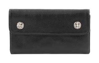 Chrome Hearts Leather Wallet Men's Black