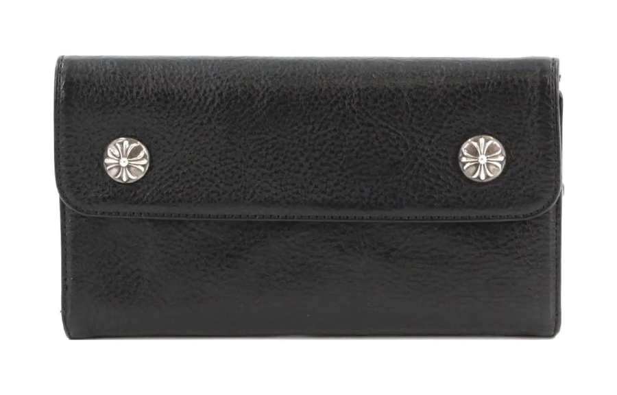Chrome Hearts Leather Wallet Men's Black