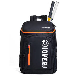 LOVERPUSS Polyamide Badminton Racket Backpack Large Unisex Aqua Blue/Black Orange
