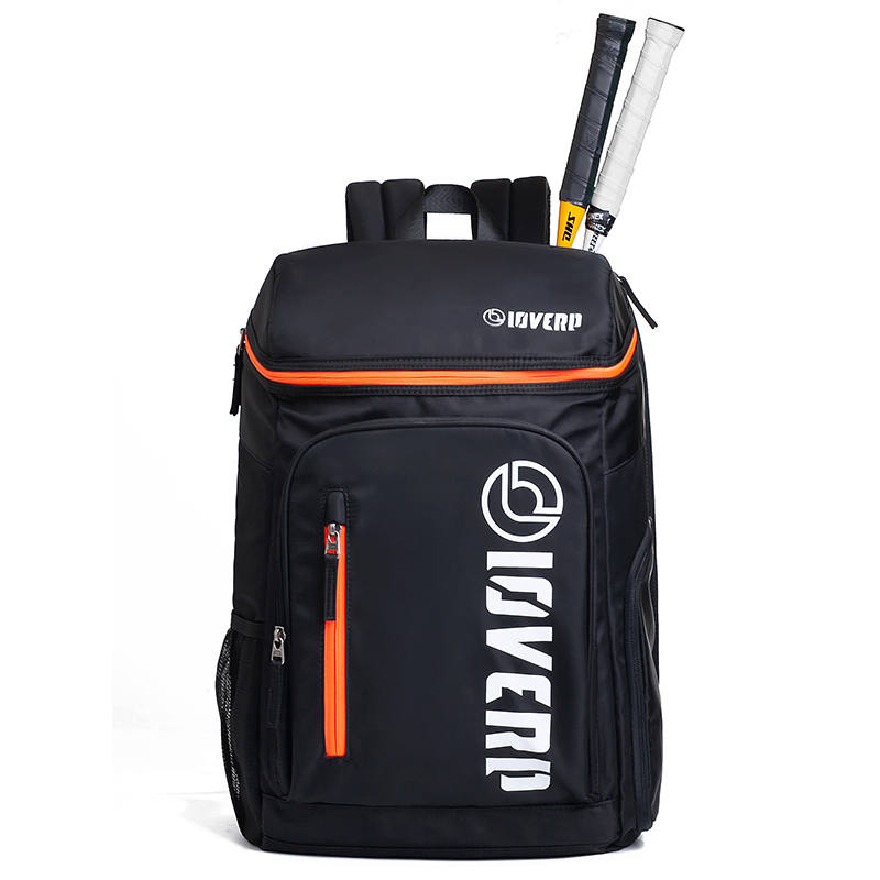LOVERPUSS Polyamide Badminton Racket Backpack Large Unisex Aqua Blue/Black Orange