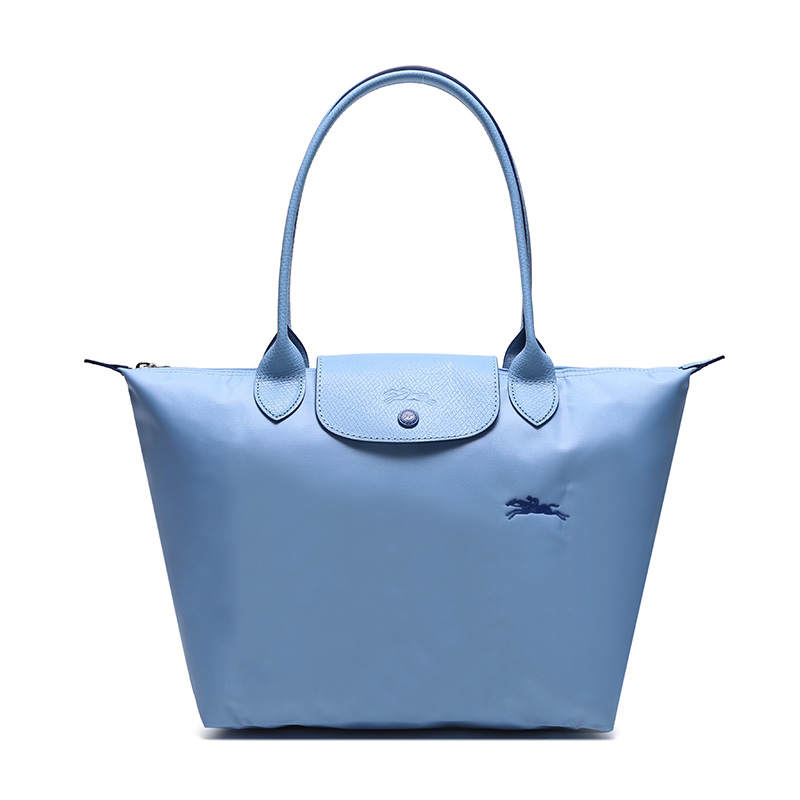 LONGCHAMP Le Pliage Club Canvas Handbag, Dumpling Bag, Shoulder Bag Medium Women's Sky Blue