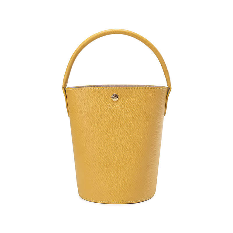 LONGCHAMP Calfskin Bucket Bag Handbag Small Women's Yellow