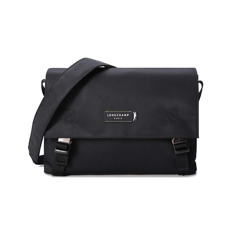 LONGCHAMP Le Pliage Energy Recycled Canvas Messenger Bag, Shoulder Bag, Crossbody Bag Large Men's Black