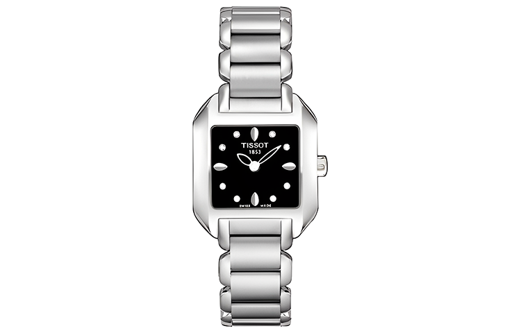 TISSOT Quartz Movement 30m Waterproof Women's Watch Black Dial