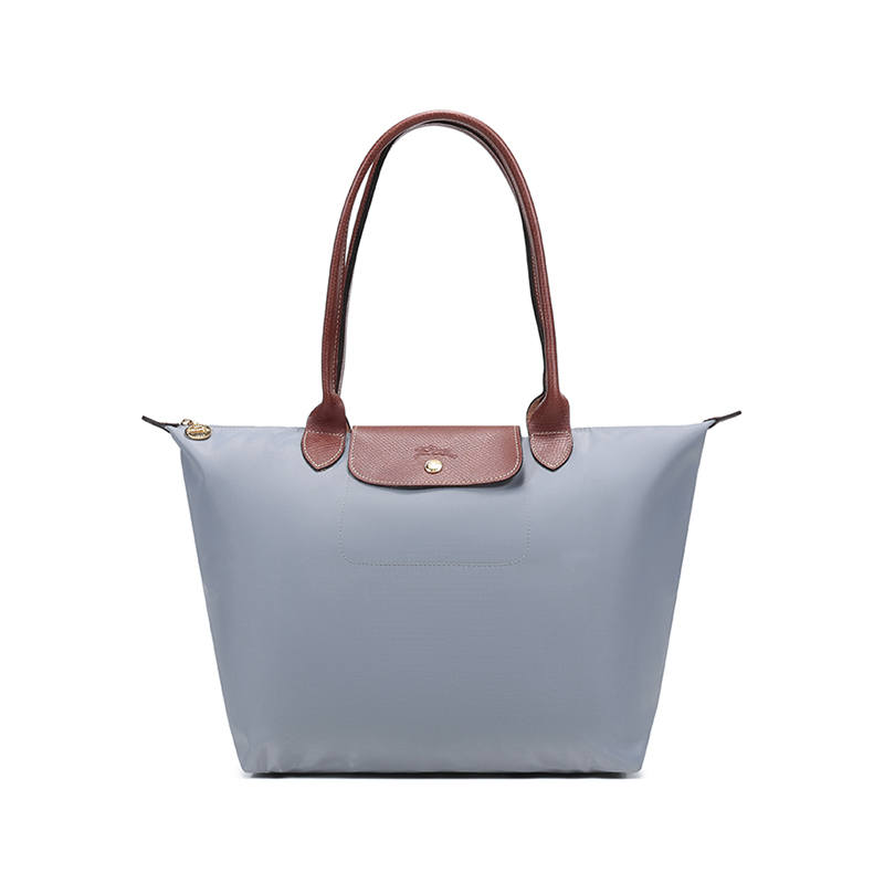 LONGCHAMP Le Pliage Canvas Dumpling Bag Handbag, Shoulder Bag Large Women's Gray