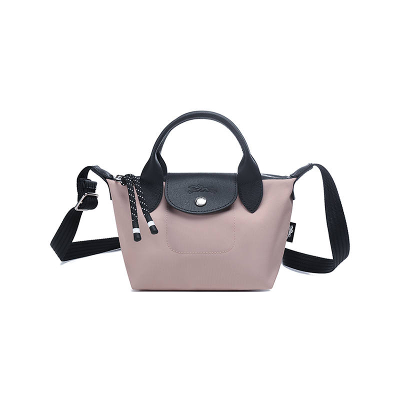 LONGCHAMP Le Pliage Energy Recycled Polyamide Canvas With Cow Leather Dumpling Bag, Crossbody Handbag Mini Women's