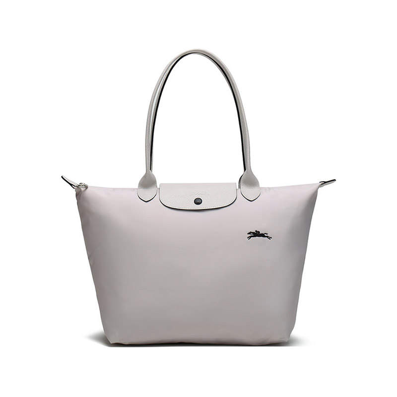 LONGCHAMP Le Pliage Club Cow Leather With Canvas Shopping Bag, Dumpling Bag, Handbag, Shoulder Bag Large Women's